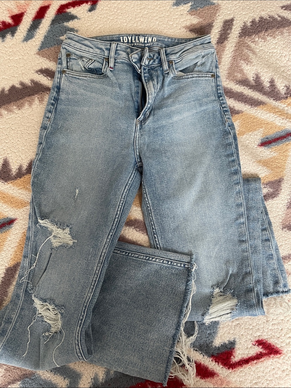 Idyllwind Miranda Lambert Light Wash Distressed Cropped Jeans